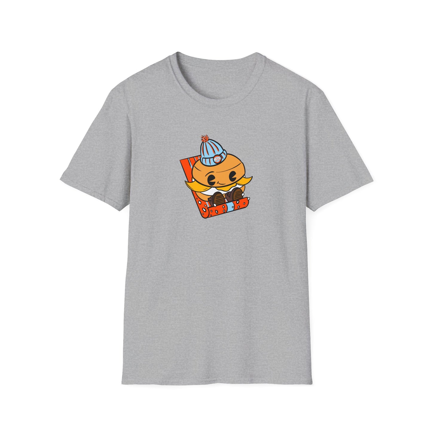 Sledding Biscuit - Unisex Softstyle T-Shirt - Charcoal