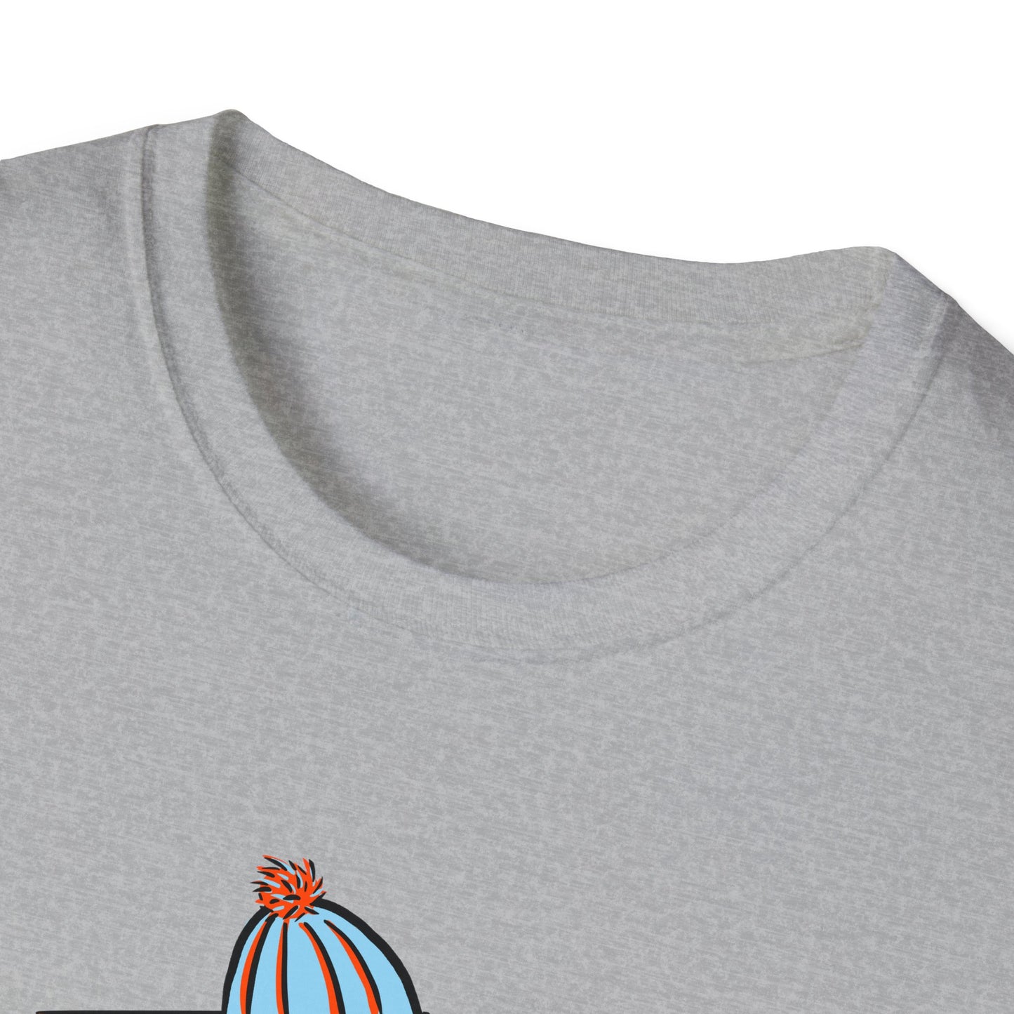 Sledding Biscuit - Unisex Softstyle T-Shirt - Charcoal