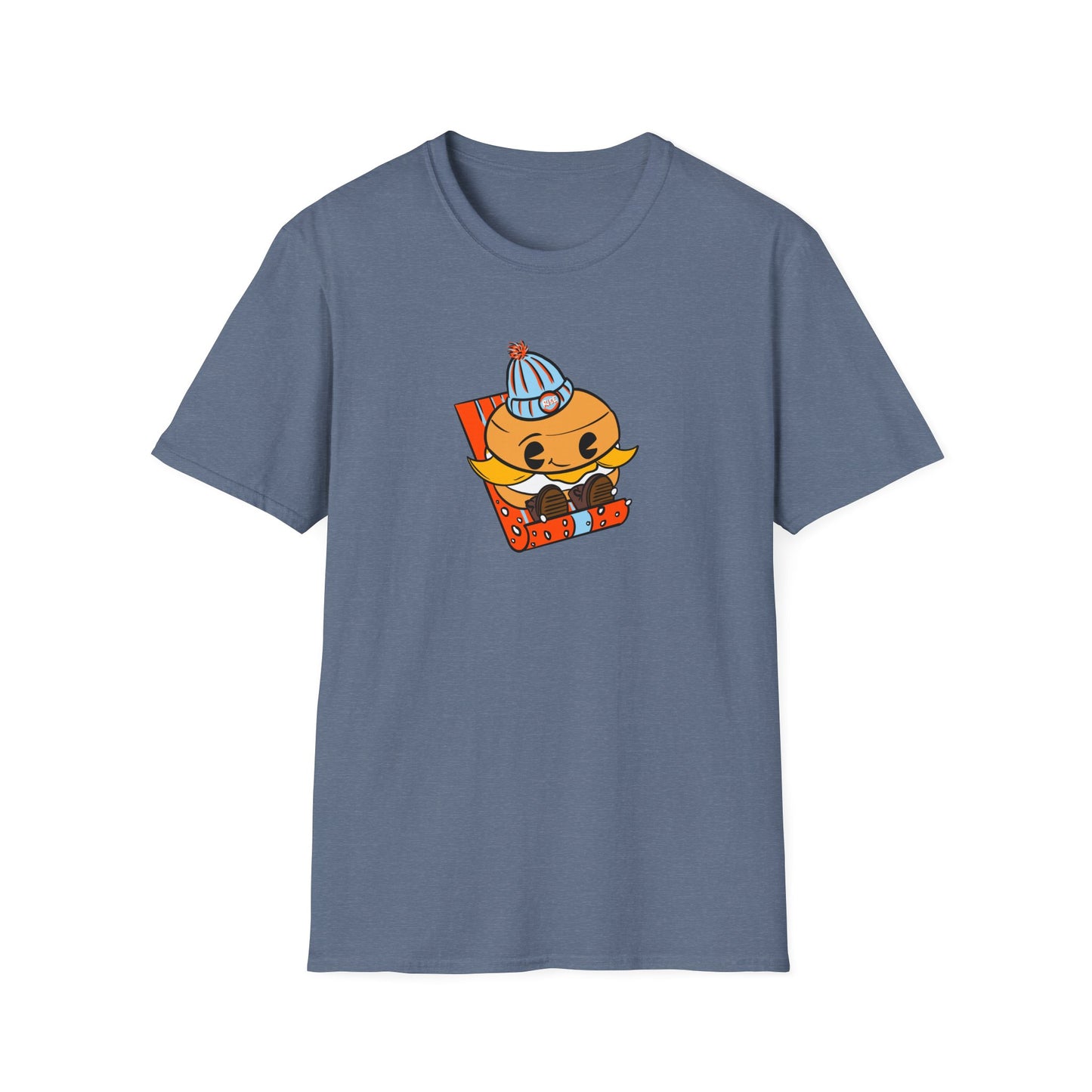 Sledding Biscuit - Unisex Softstyle T-Shirt - Charcoal