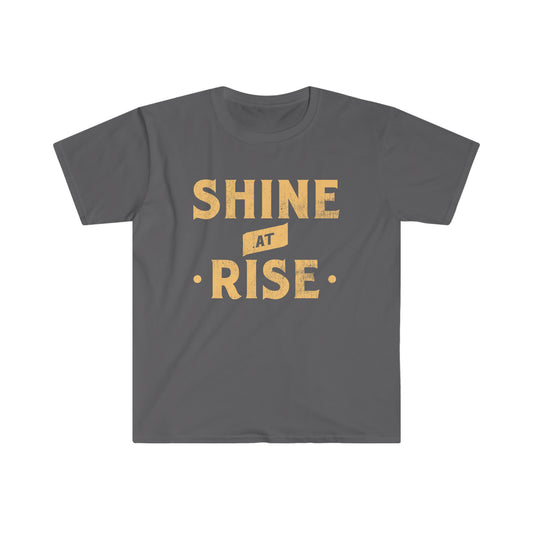 Shine at Rise - Unisex Softstyle T-Shirt - Charcoal
