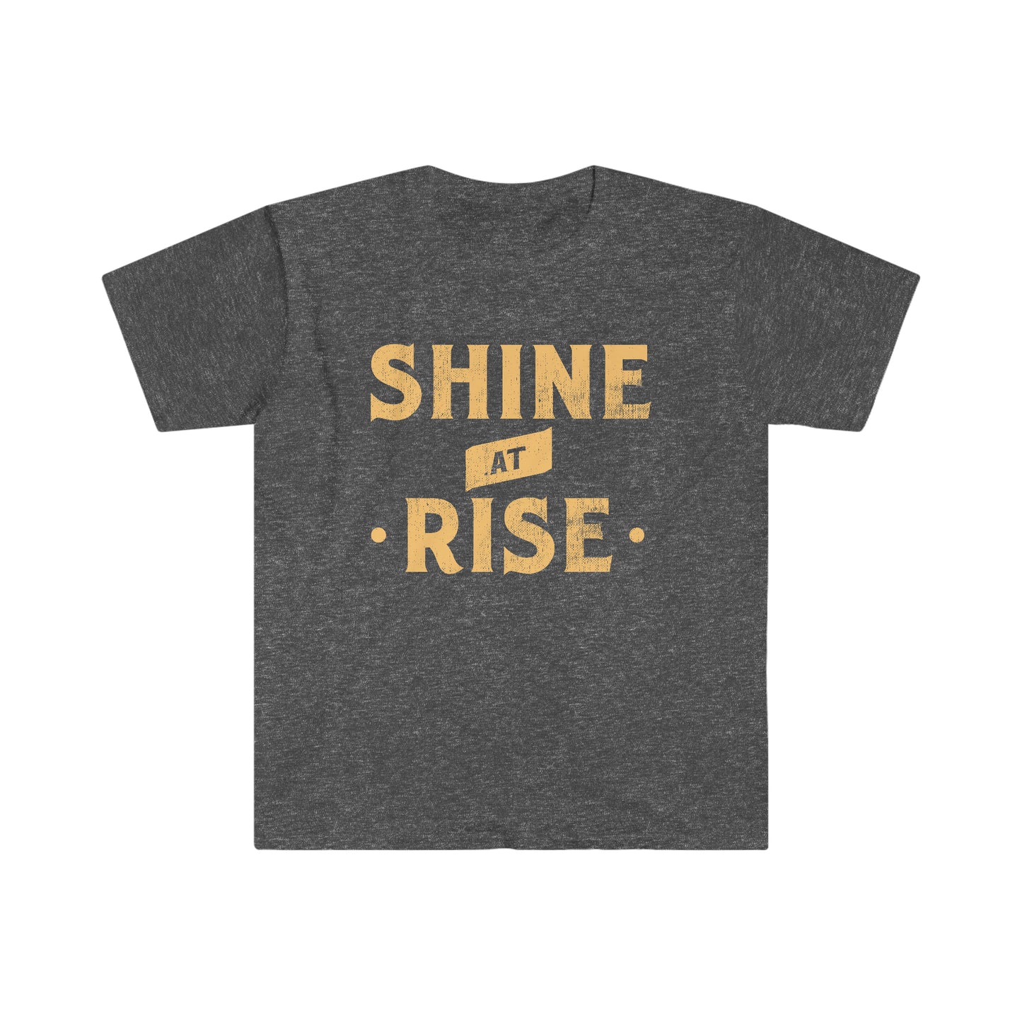 Shine at Rise - Unisex Softstyle T-Shirt - Dark Heather
